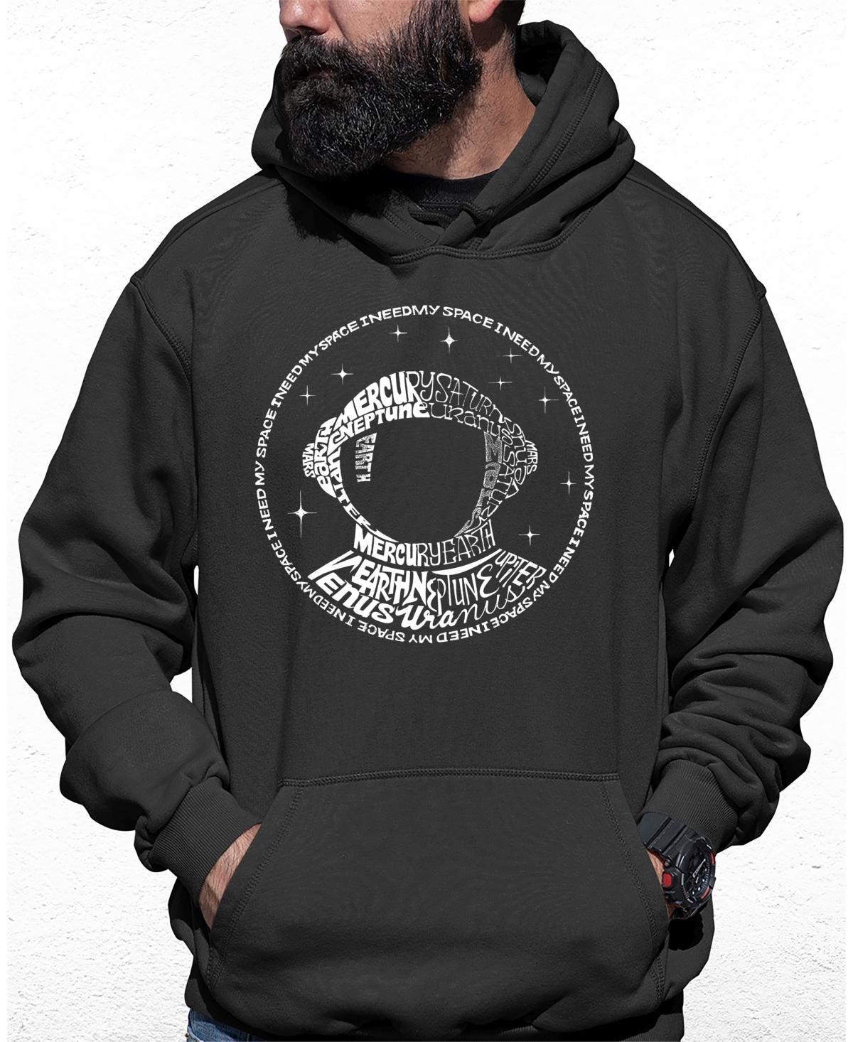 Mens I Need My Space Astronaut Word Art Hooded Sweatshirt Product Image