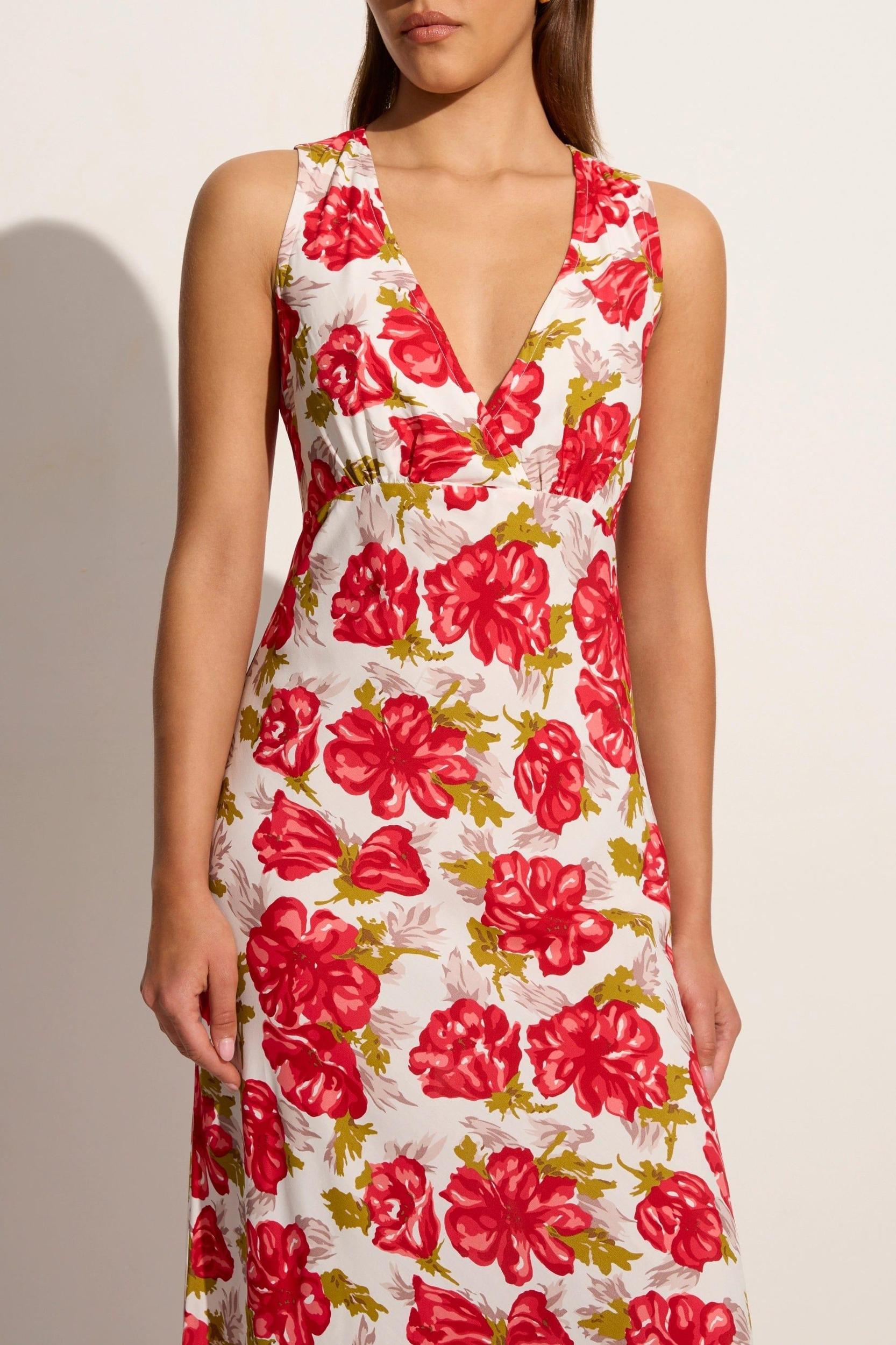 Acacia Maxi Dress Isadora Floral Red - Final Sale Product Image