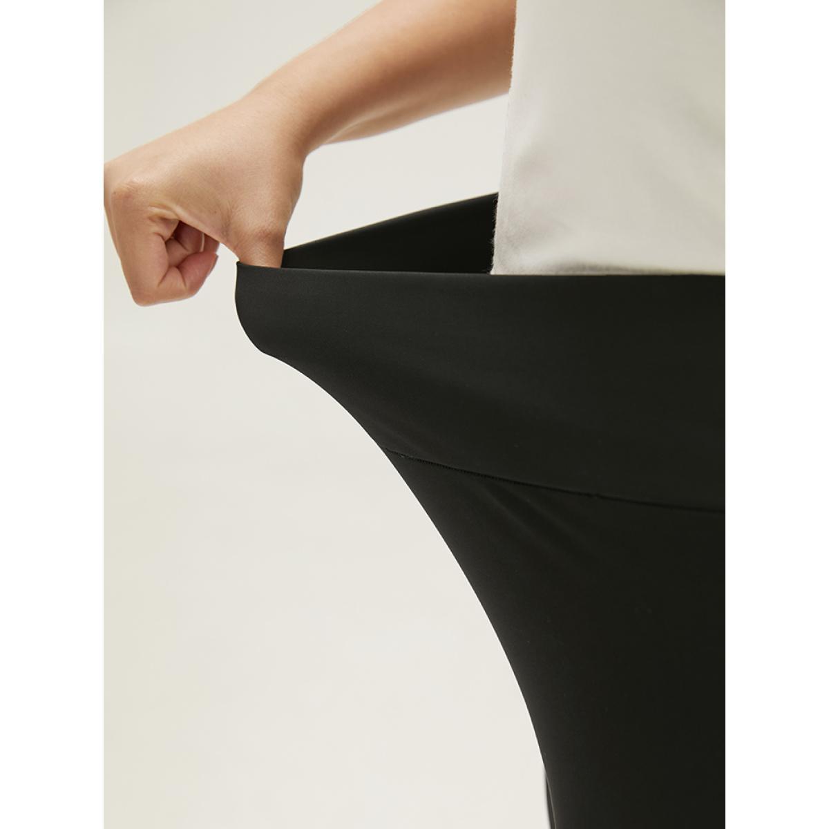 Plus Size PU Skinny Wideband Waist Leggings Women Black Casual High stretch Skinny High Rise Dailywear Leggings BloomChic 26/4X Product Image