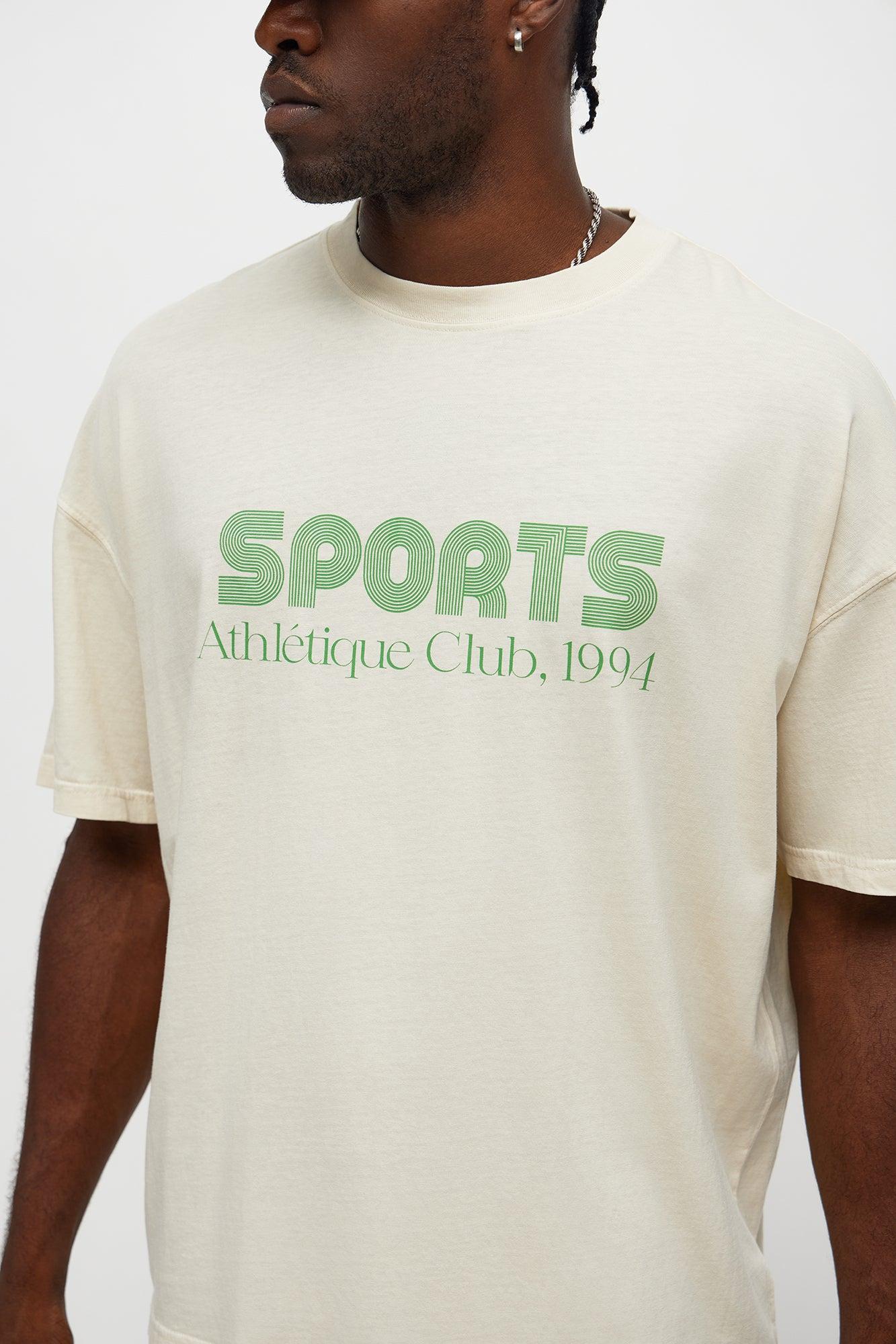 Sports Athletique Club Oversized 1994 Short Sleeve Tee - Cream Product Image