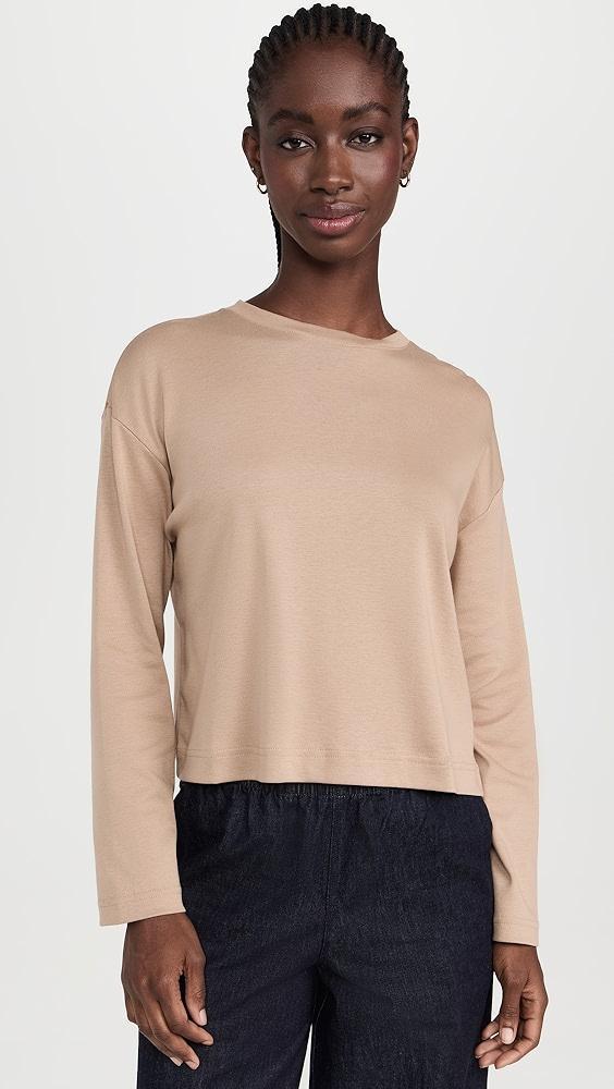 Vince Relaxed Long Sleeve Cropped Crew Tee | Shopbop Product Image