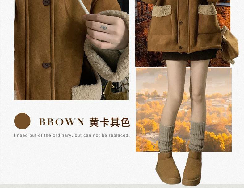 Fleece Lined Hooded Zip-Up Jacket Product Image