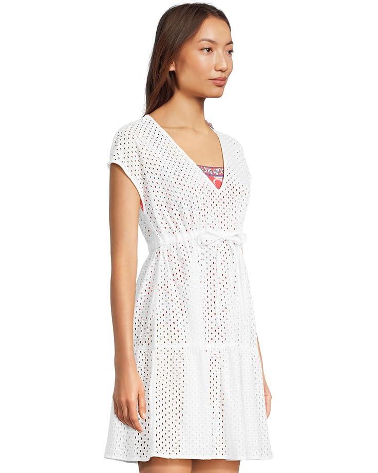 Women's Tommy Bahama Eyelet Cove Vneck Short Dress Product Image