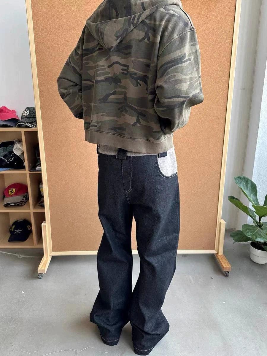 RT No. 18021 REVERSED STITCHED SCIMITAR DENIM JEANS Product Image