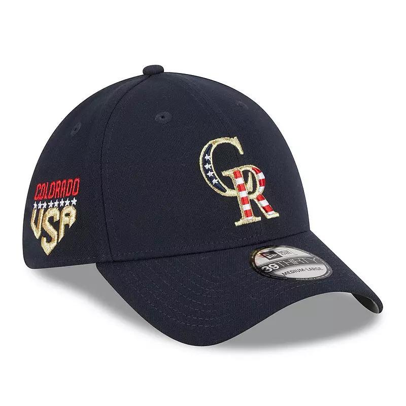 Men's New Era  Navy Chicago Cubs 2023 Fourth of July 39THIRTY Flex Fit Hat, Size: Small/Medium, Blue Product Image
