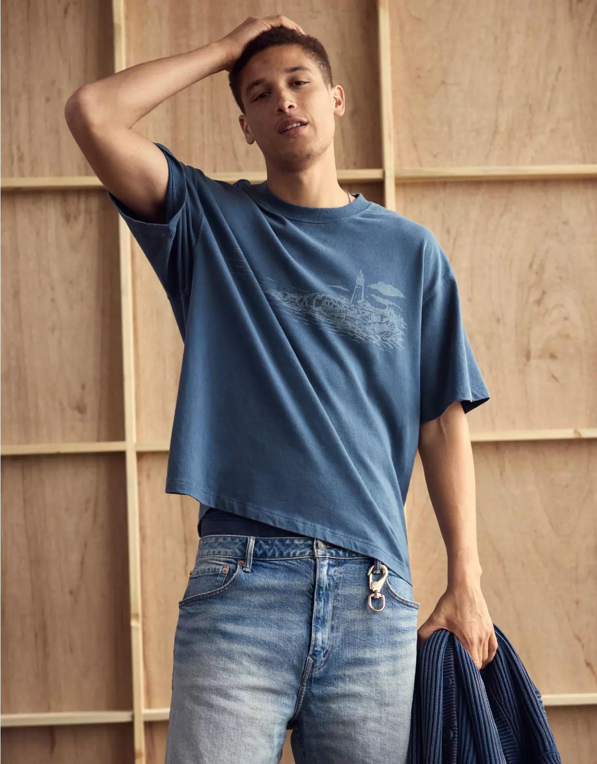 AE Boxy Nautical Graphic T-Shirt Product Image