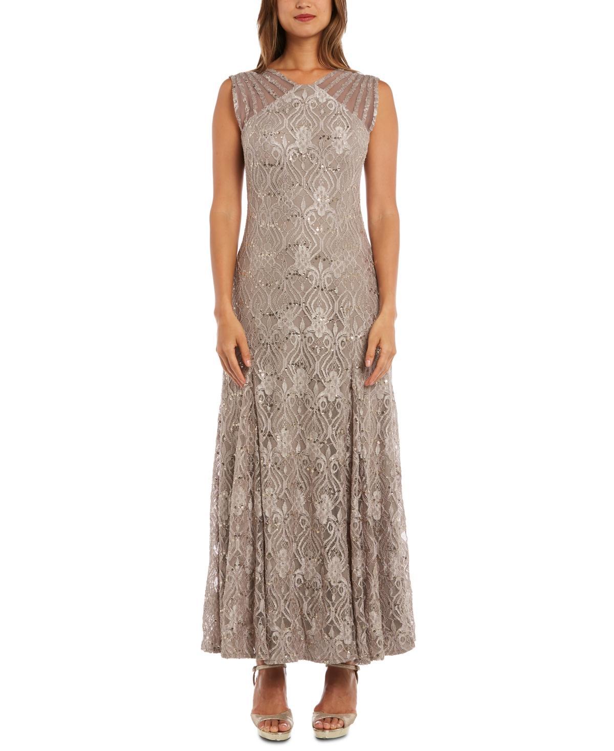 Women's R&M Richards Mermaid Lace Gown, Size: 16, Cadet Product Image