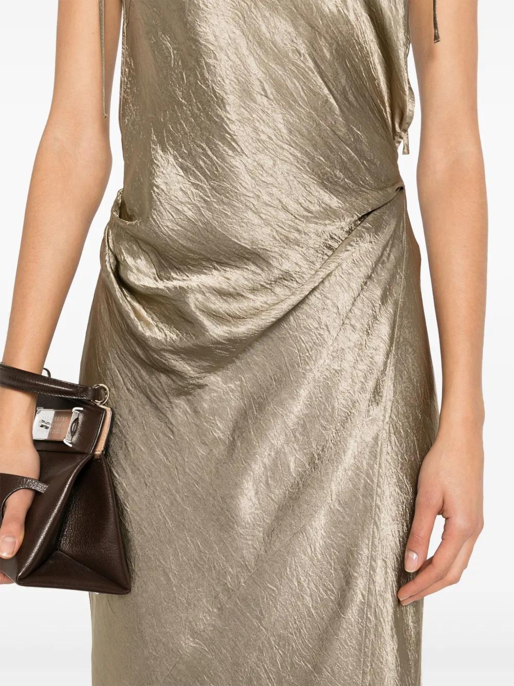 crinkled satin dress Product Image