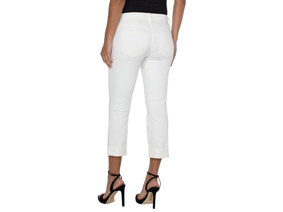 Liverpool Los Angeles Charlie Crop Wide Rolled Cuff White (Bone White) Women's Jeans Product Image