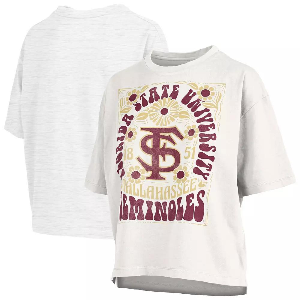 Women's Pressbox White Florida State Seminoles Harmony Oversized T-Shirt, Size: XL Product Image