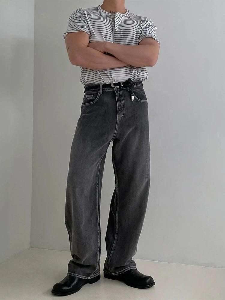 RT No. 19008 KNIT STRIPED HENRY COLLAR SHORT SLEEVE Product Image