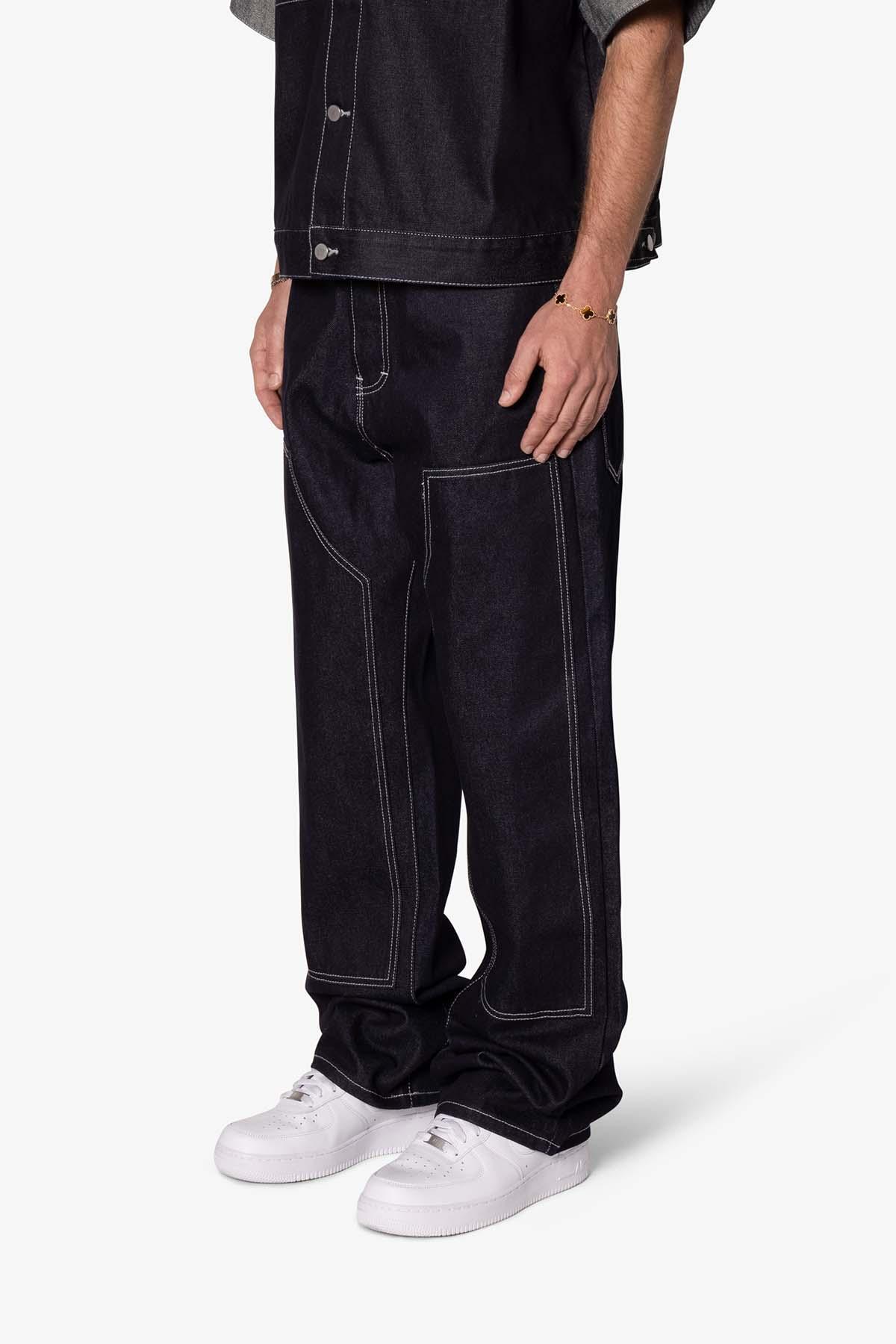 Ultra Baggy Raw Work Denim - Blue Product Image