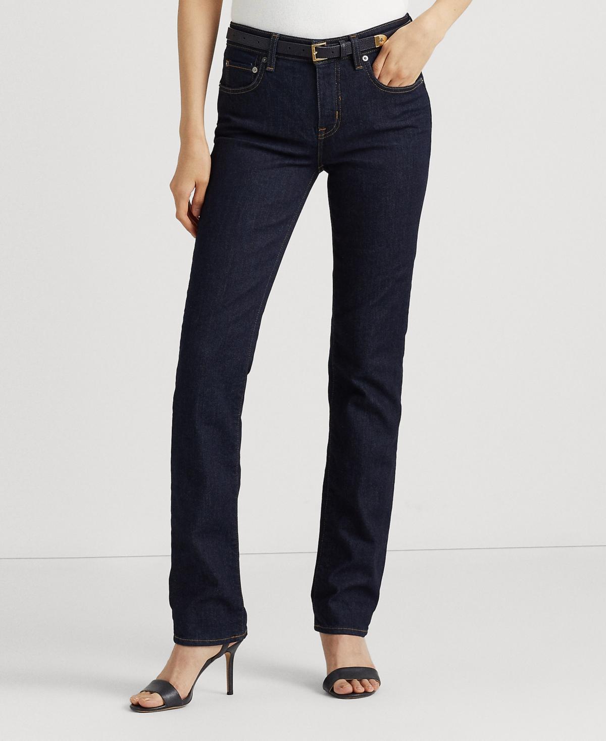 Lauren Ralph Lauren Premier Shape Memory Stretch Denim Straight Leg Ankle Jeans Product Image