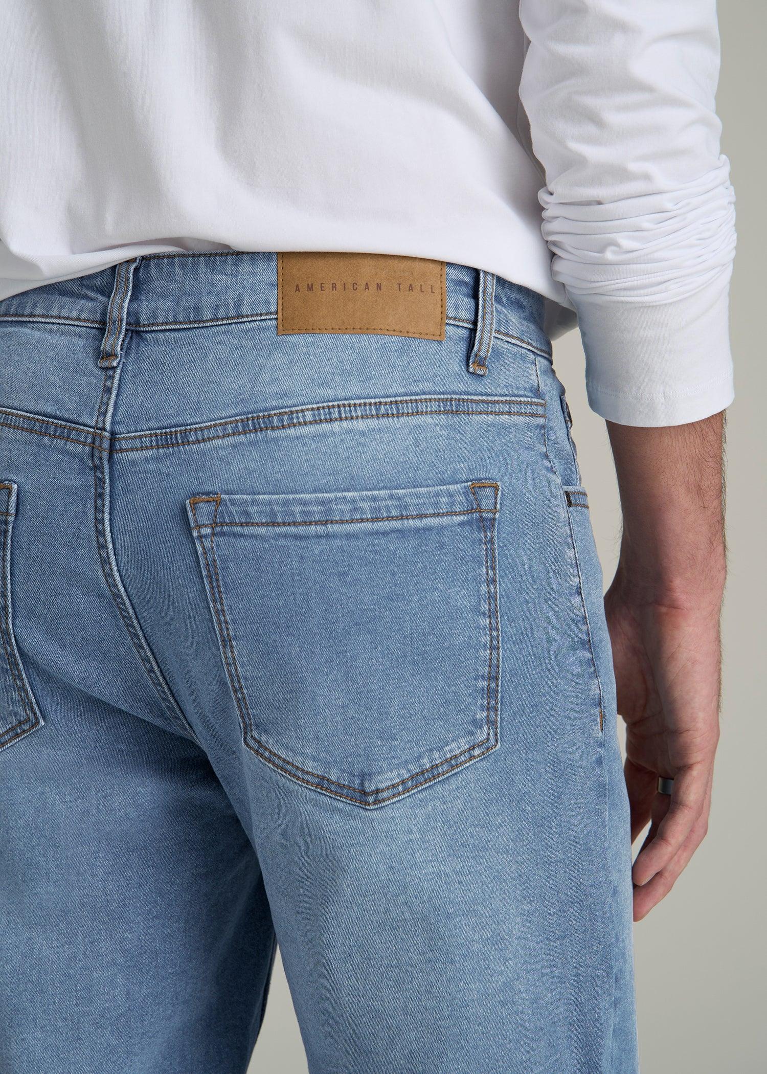 A.T. Basics Men's J1 Straight Fit Jeans for Tall Men in Tufts Blue Product Image