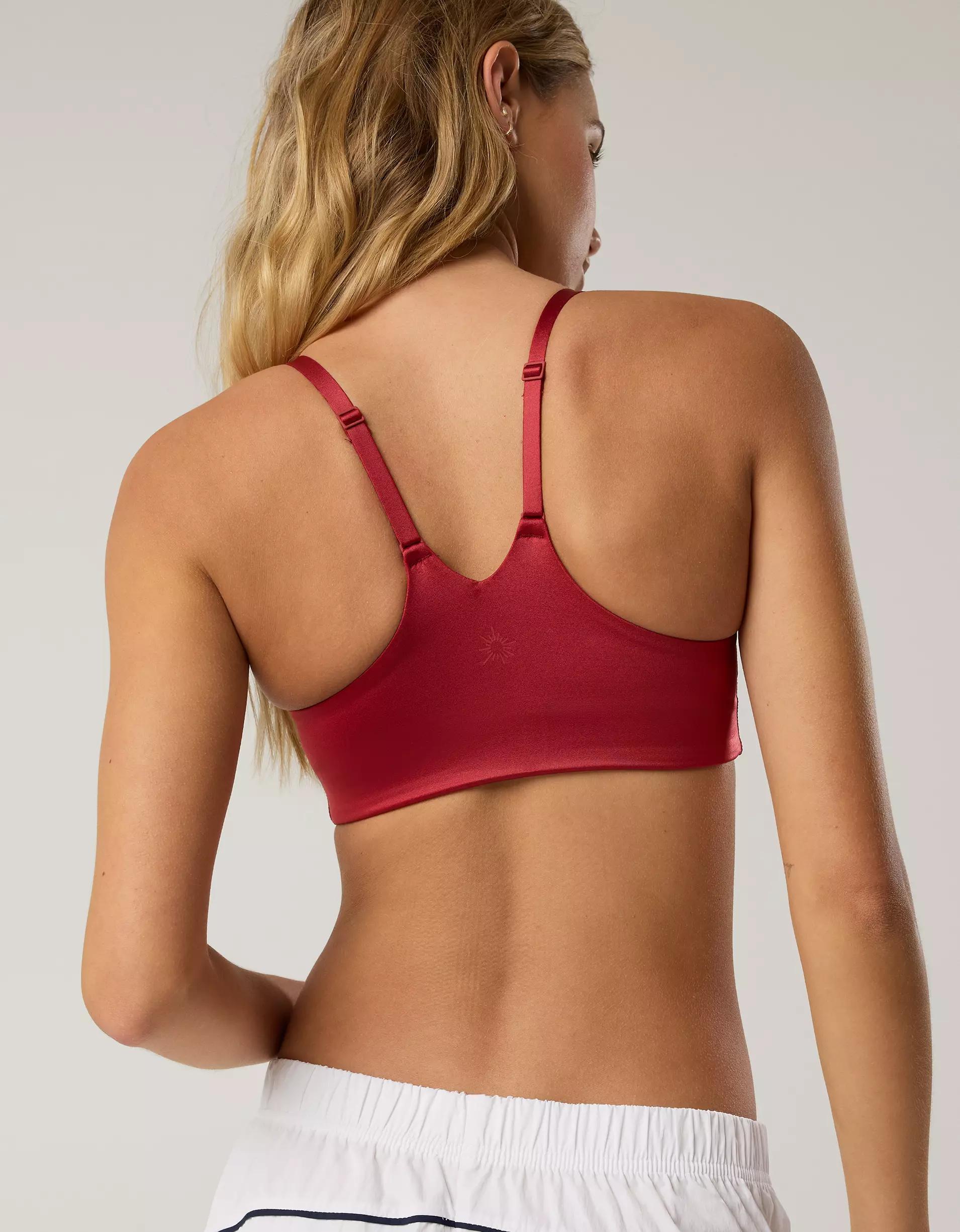 OFFLINE By Aerie Goals Gloss Strappy Sports Bra Product Image