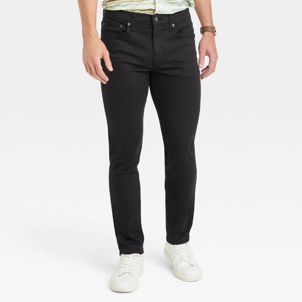Mens Skinny Fit Jeans - Goodfellow & Co Black 40x34 Product Image