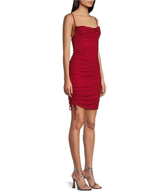 B. Darlin Glitter Drawstring Party Dress Product Image