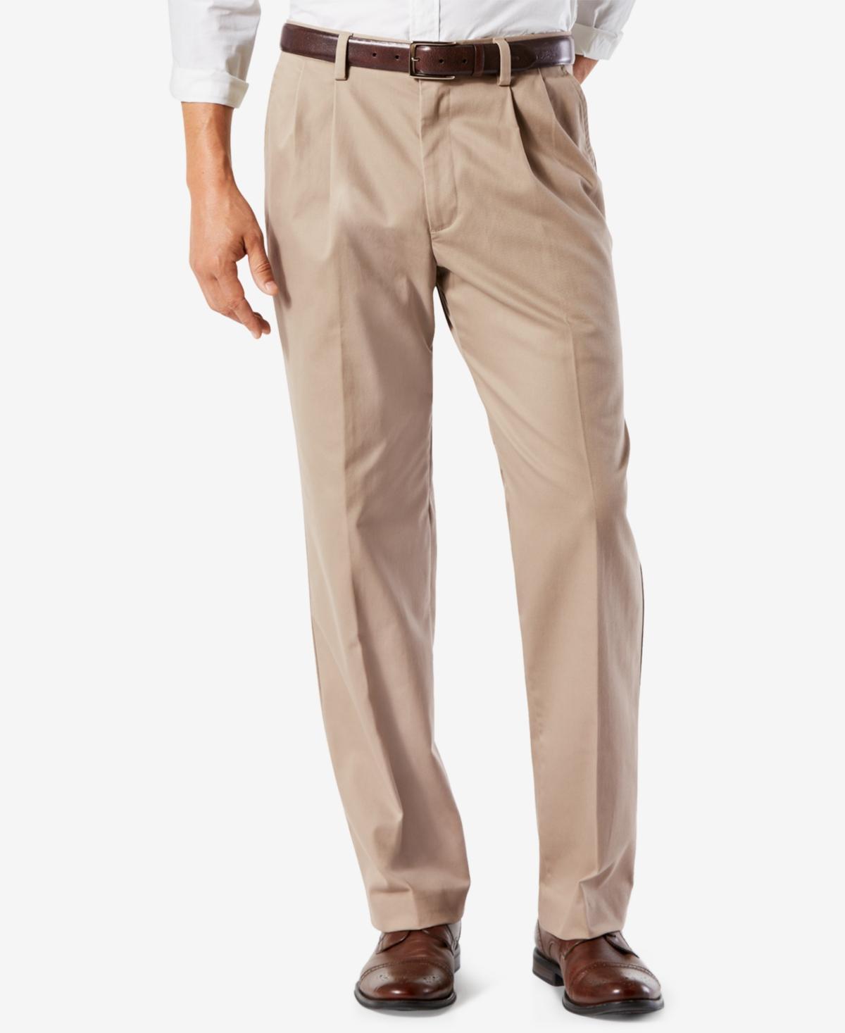 Big & Tall Dockers® Stretch Easy Khaki Classic-Fit Flat-Front Pants, Men's, Size: 48X30, Black Product Image