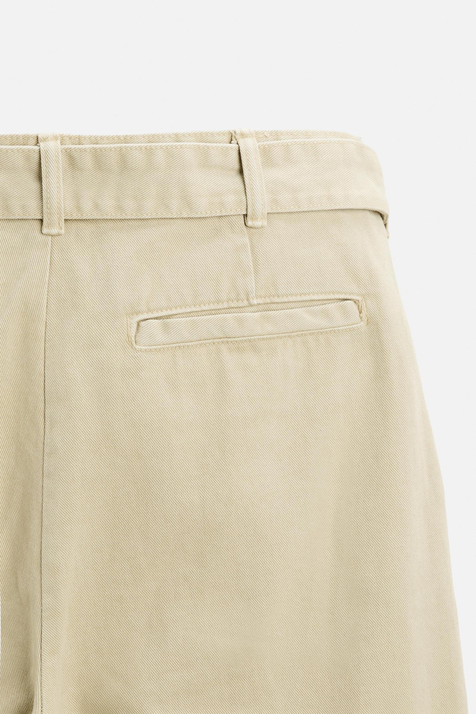 STRAIGHT FIT BELTED PANTS Product Image