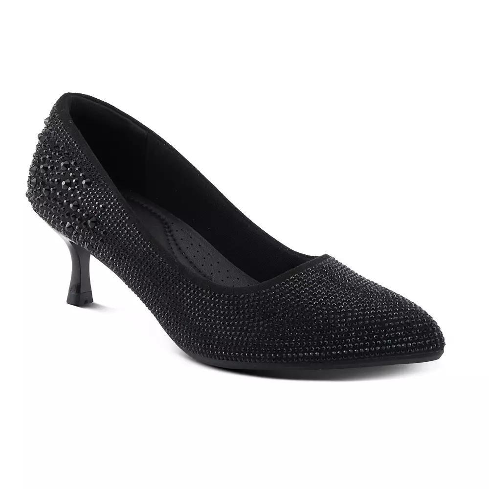 Patrizia Tyanna Women's Dazzle Embellished Kitten Heel Pumps, Size: 37, Black Product Image