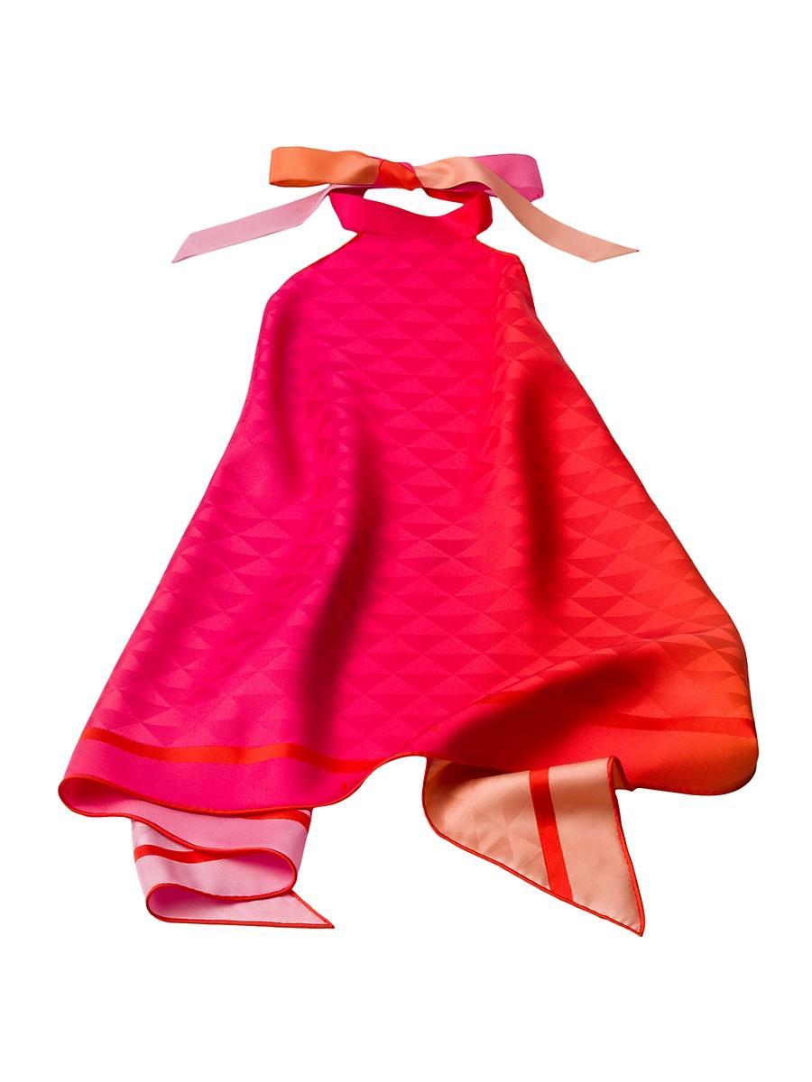 Womens Printed Silk Twill Halter Top Product Image