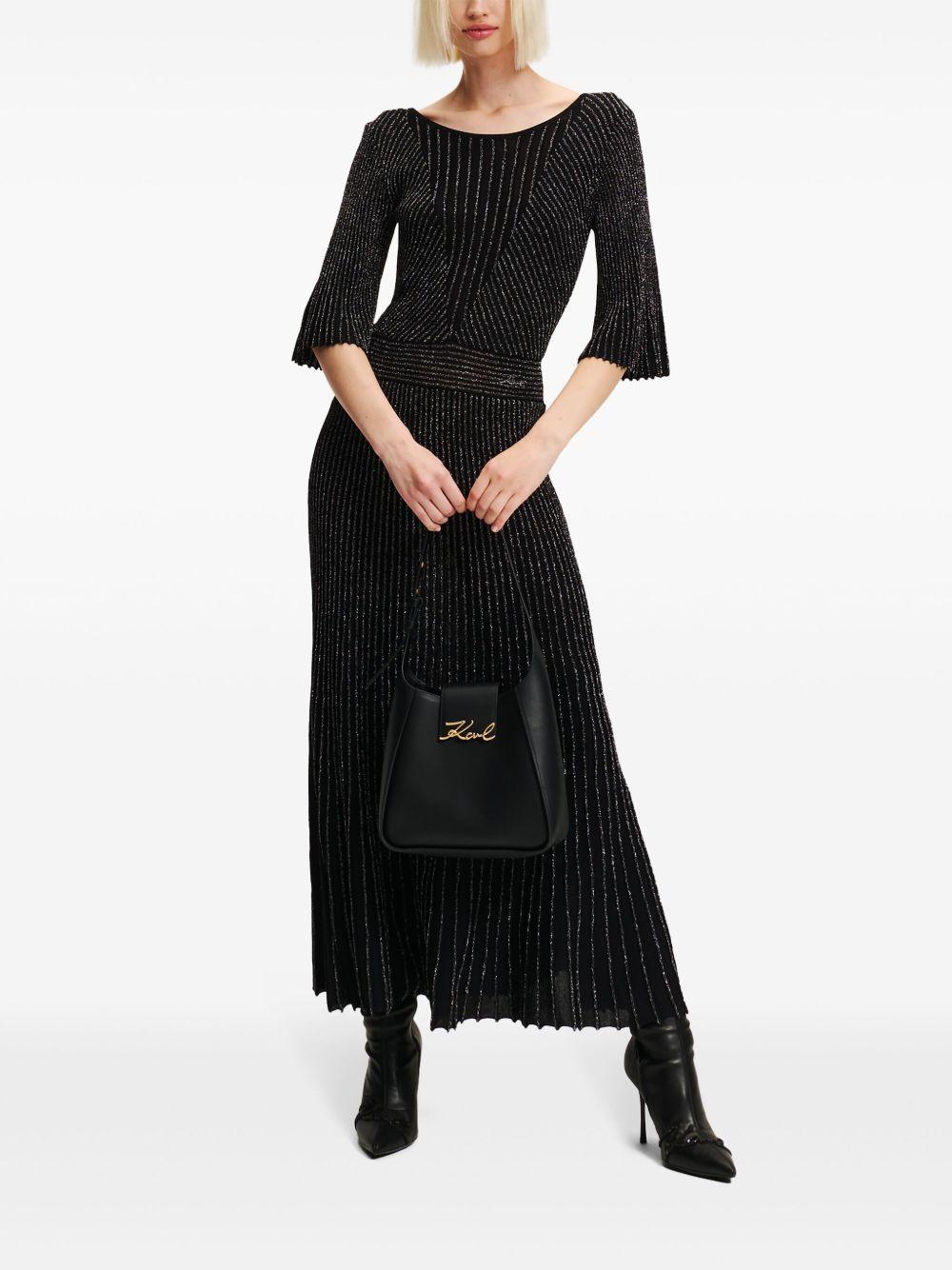 pleated lurex midi dress Product Image
