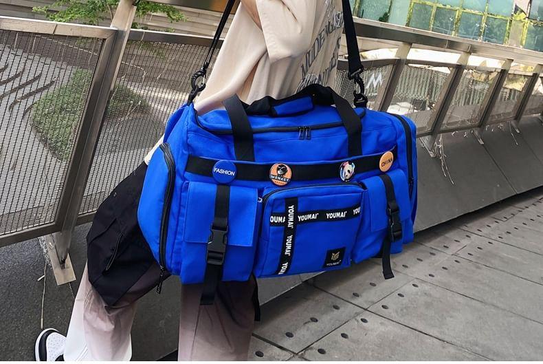 Lettering Print Duffel Backpack Product Image