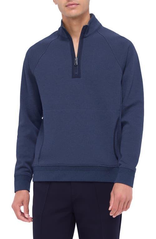 BUGATCHI Quarter Zip Pullover In Navy Product Image