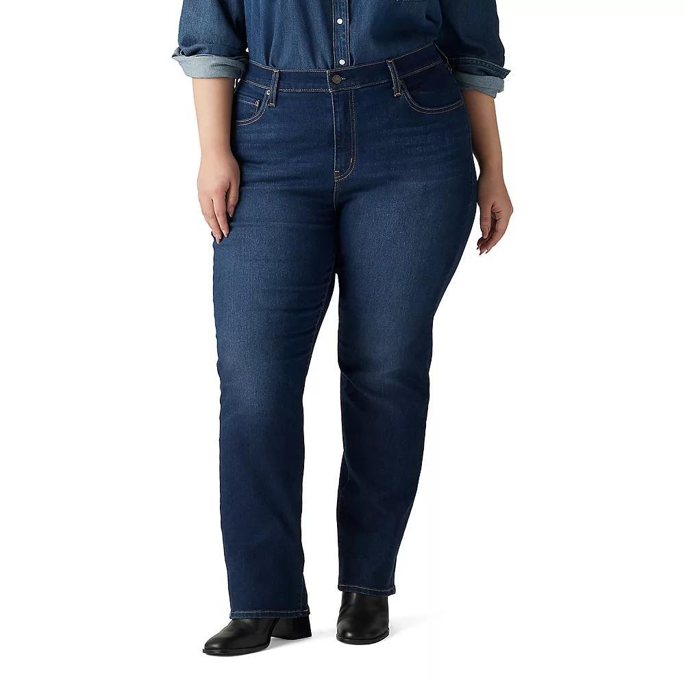 Plus Size Levi's® 724™ High-Rise Straight Leg Jeans, Women's, Size: 16 - Regular, Chelsea Black Glow Product Image