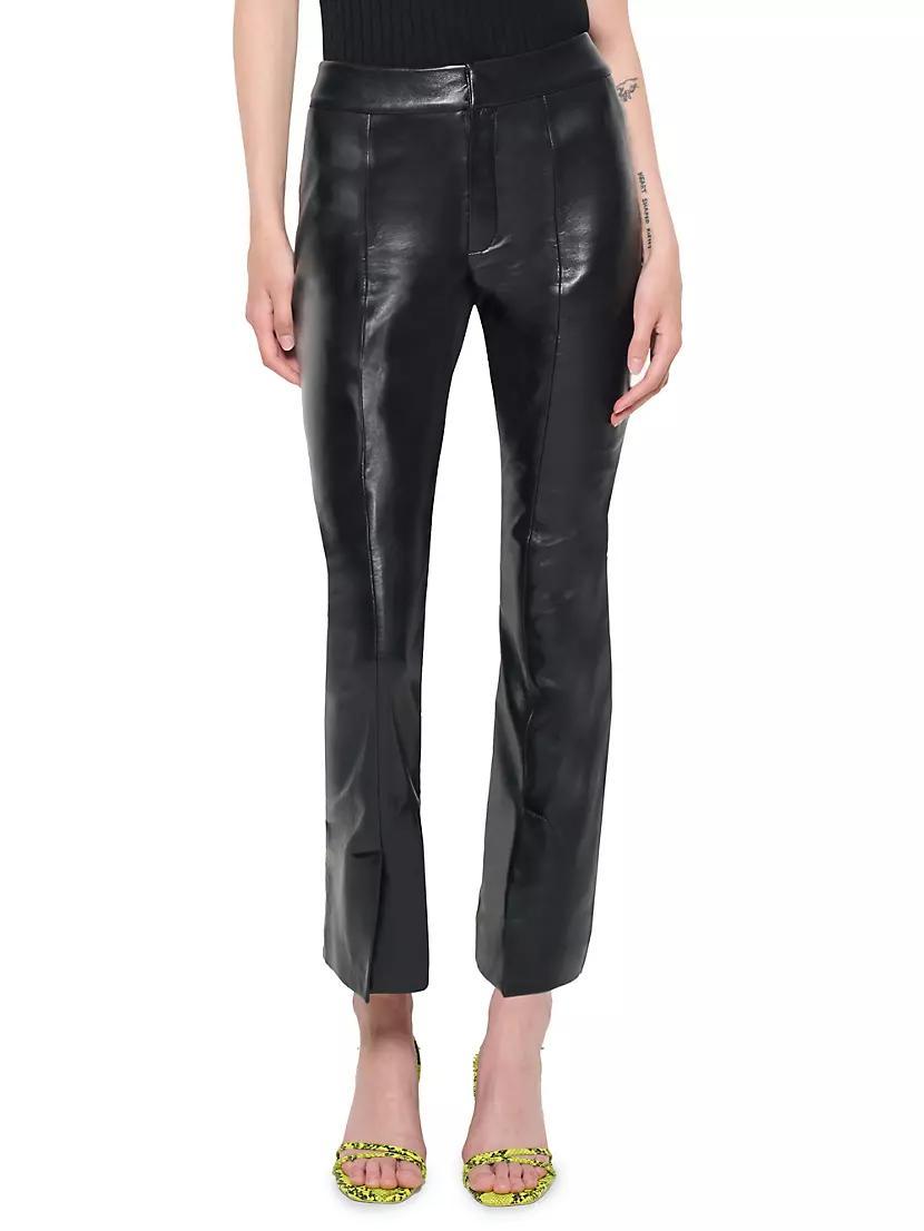 Rowan Leather Cropped Flare Pants Product Image