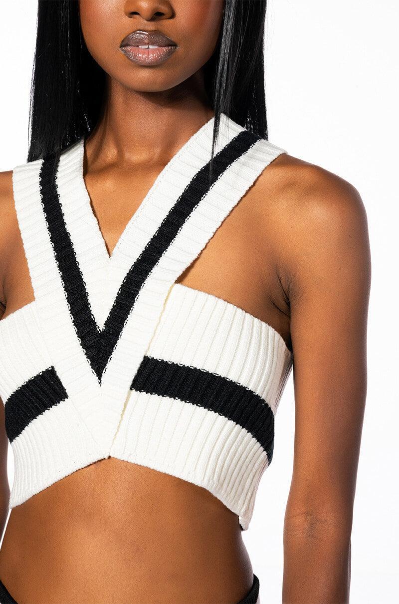 PREP CLUB CROPPED SWEATER TANK Product Image