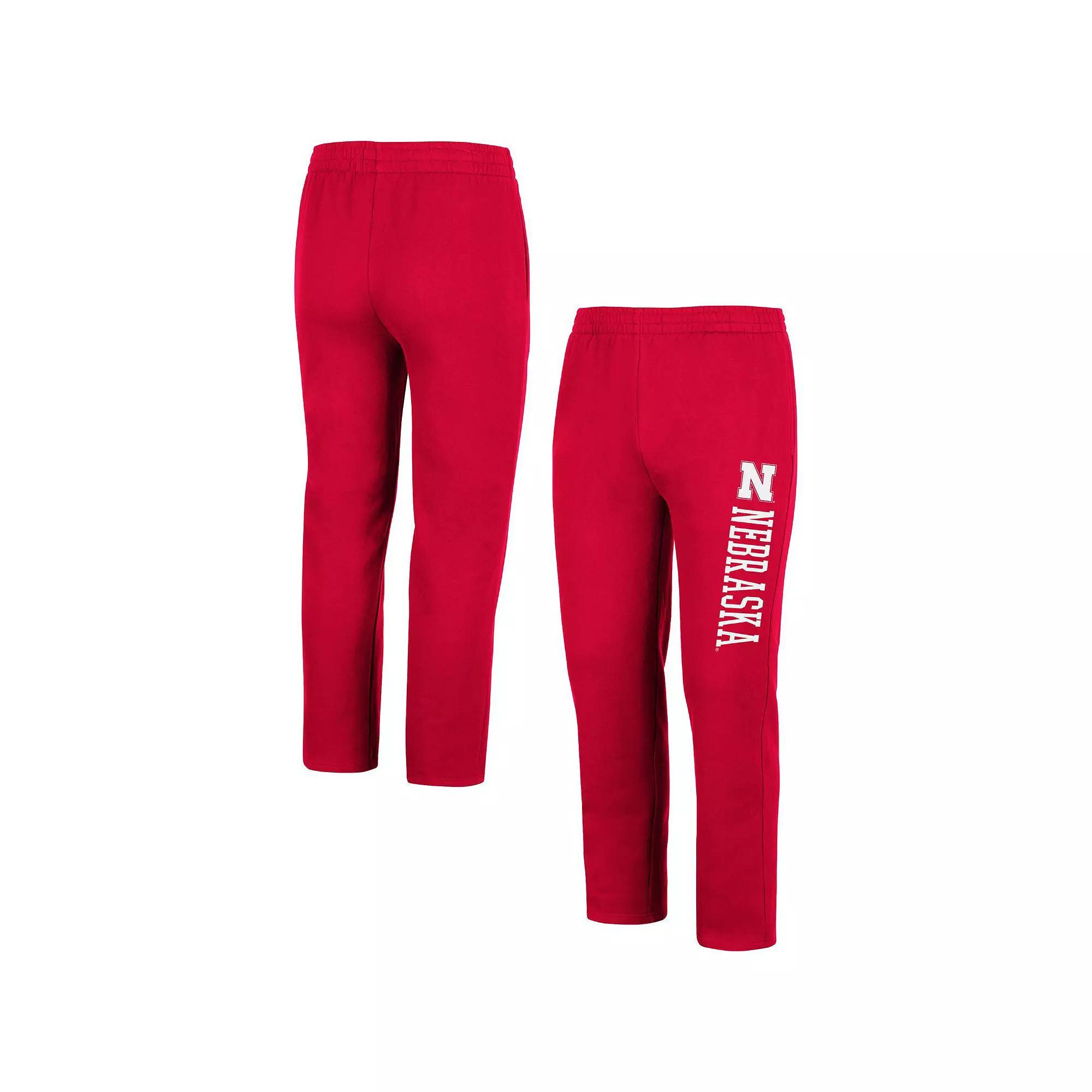 Men's Colosseum Scarlet Nebraska Huskers Fleece Pants, Size: Large, Red Product Image