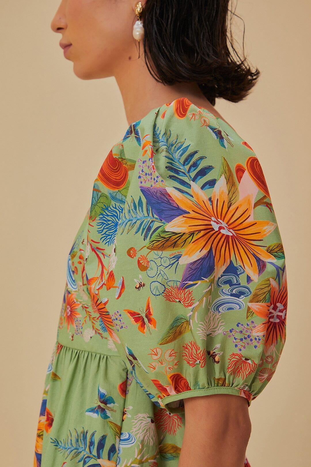 Green Bright Yard Mini Dress Product Image