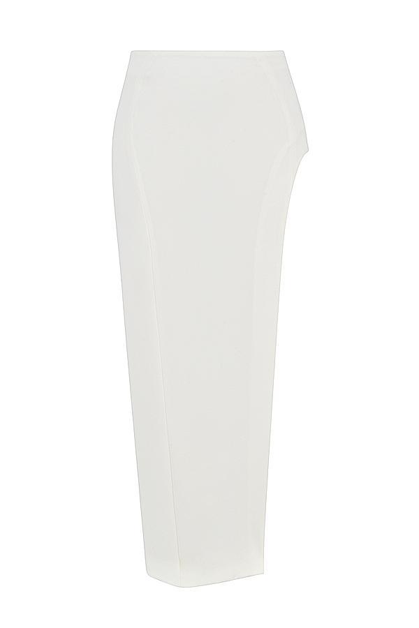 Francesca  ivory thigh split midi skirt Product Image