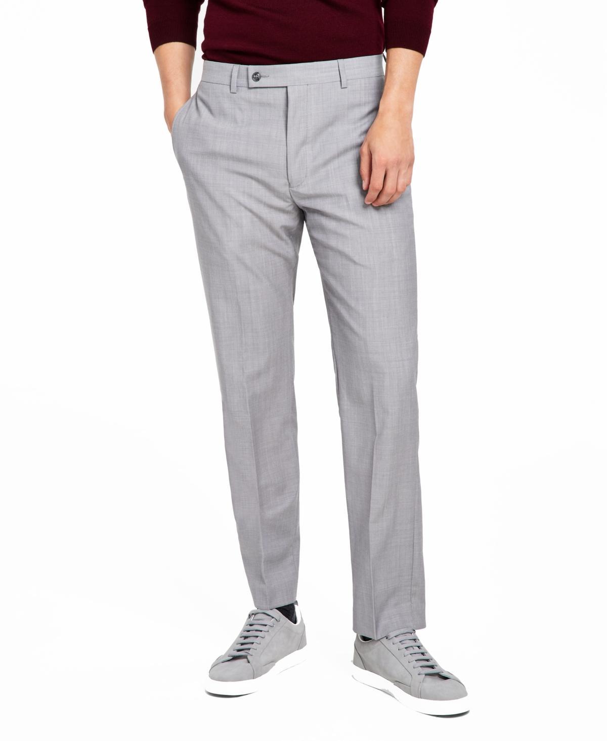 Calvin Klein Men's Slim Fit Heather Grey Suit Pants - Grey - 40W x 32L Product Image