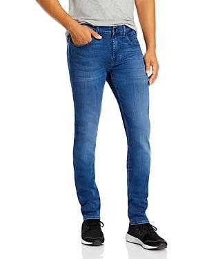 7 For All Mankind Luxe Performance Plus Slimmy Tapered Slim Fit Jeans in Mid Blue Product Image