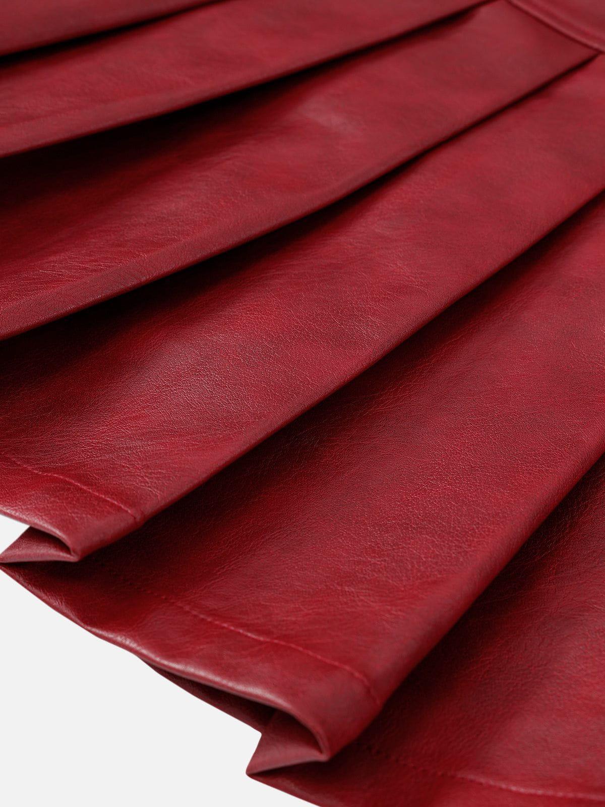 Aelfric Eden Slant Faux Leather Skirt Female Product Image