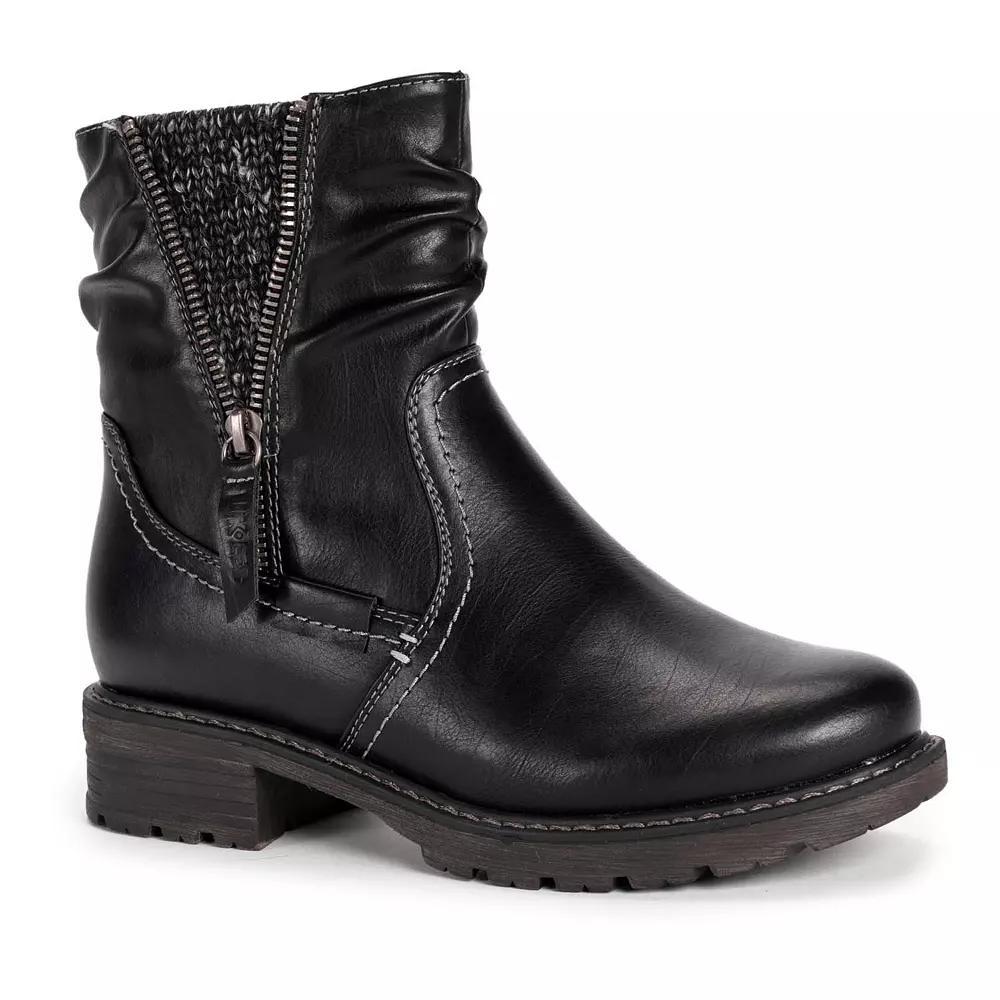 MUK LUKS Logger Calgary Women's Ankle Boots, Size: 6, Black Product Image