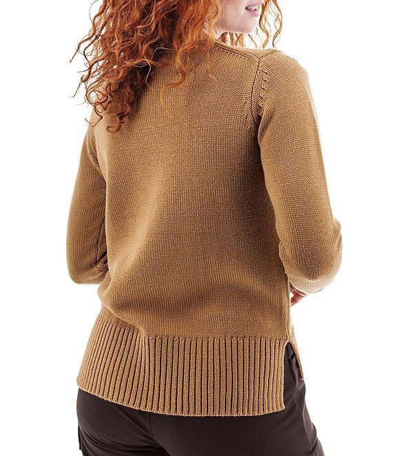 Aventura Lindley Embroidered Ribbed Neck Long Sleeve Sweater Product Image