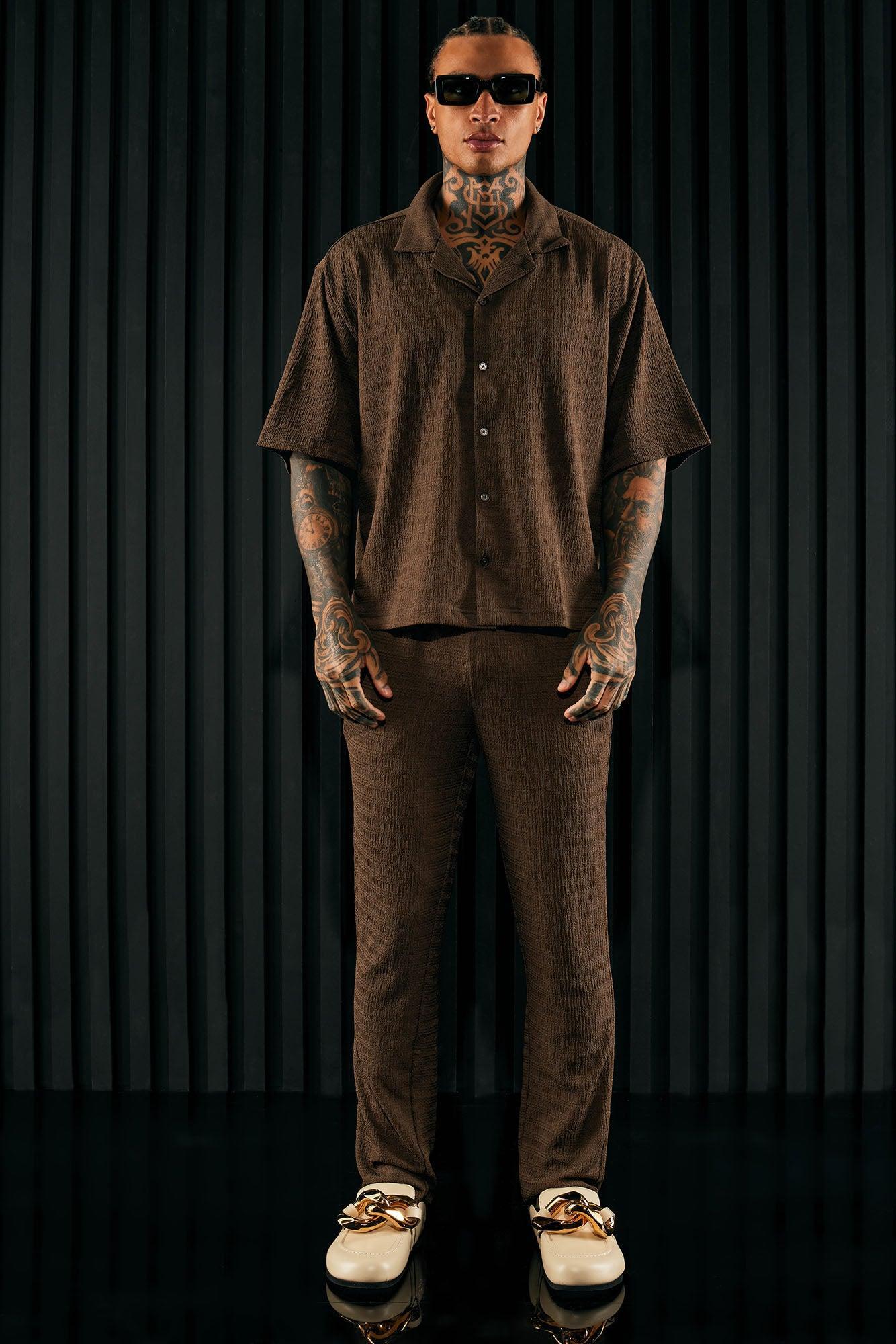 Boca Button Up Shirt - Brown Product Image