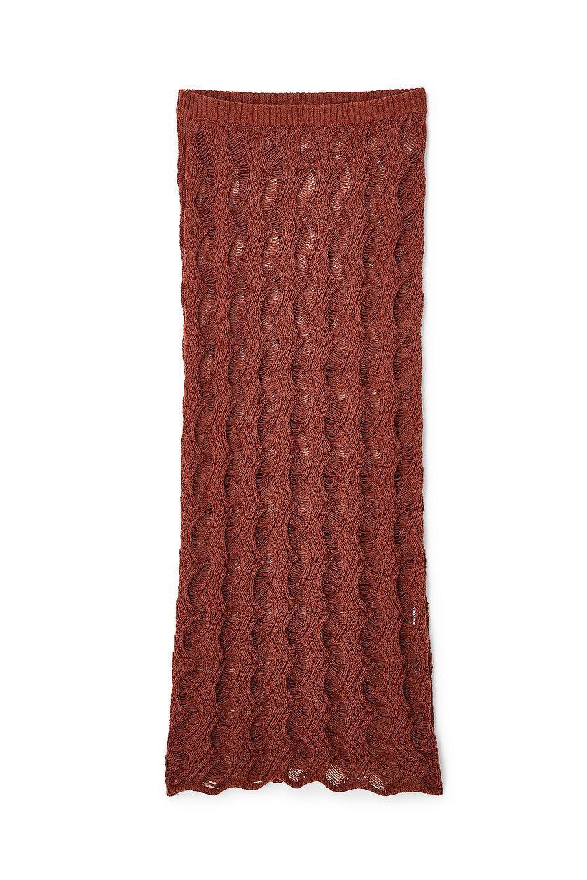 Wavy Crochet Knitted Skirt Product Image