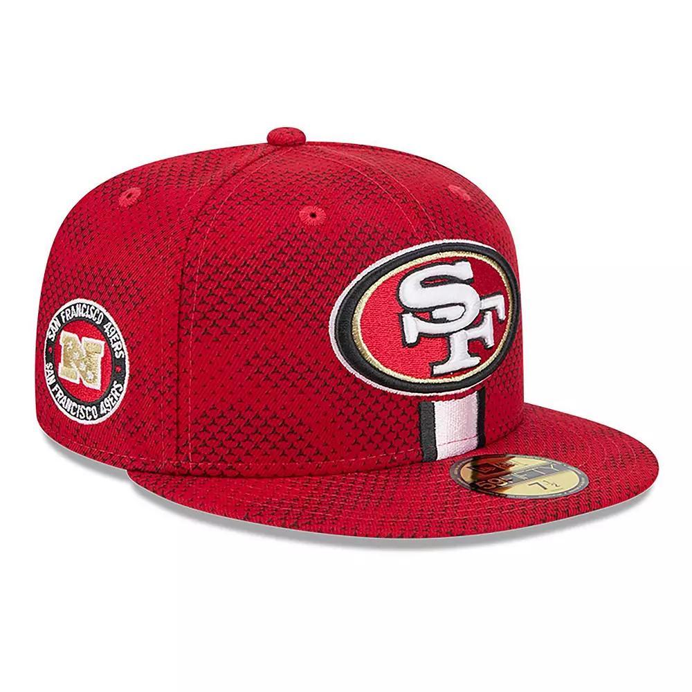 Men's New Era  Scarlet San Francisco 49ers 2024 Sideline 59FIFTY Fitted Hat, Size: 7 1/2, Red Product Image