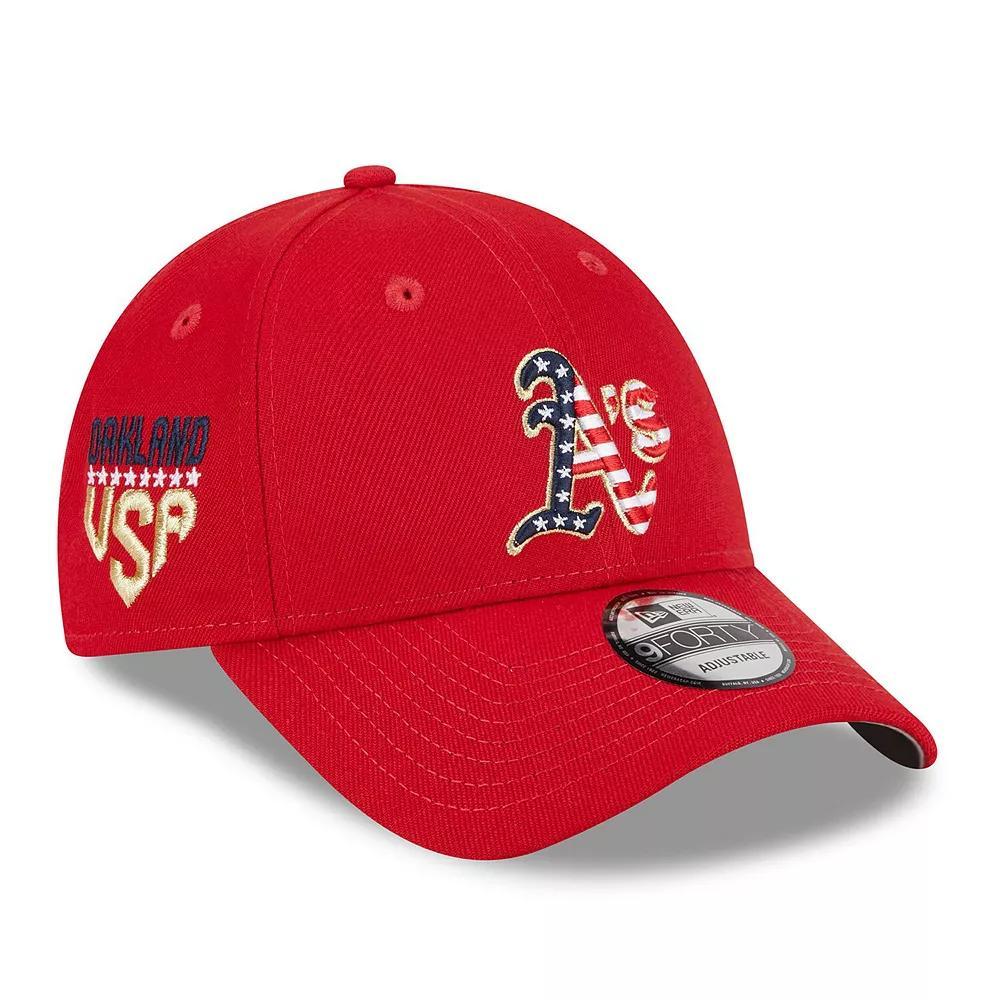 Mens New Era Oakland Athletics 2023 Fourth of July 9FORTY Adjustable Hat Product Image