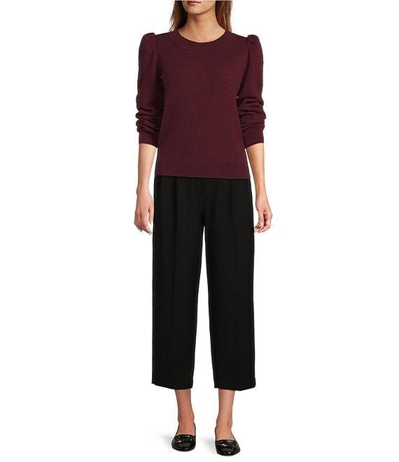 Antonio Melani Lisa Puff Sleeve Crew Neck Cashmere Sweater Product Image