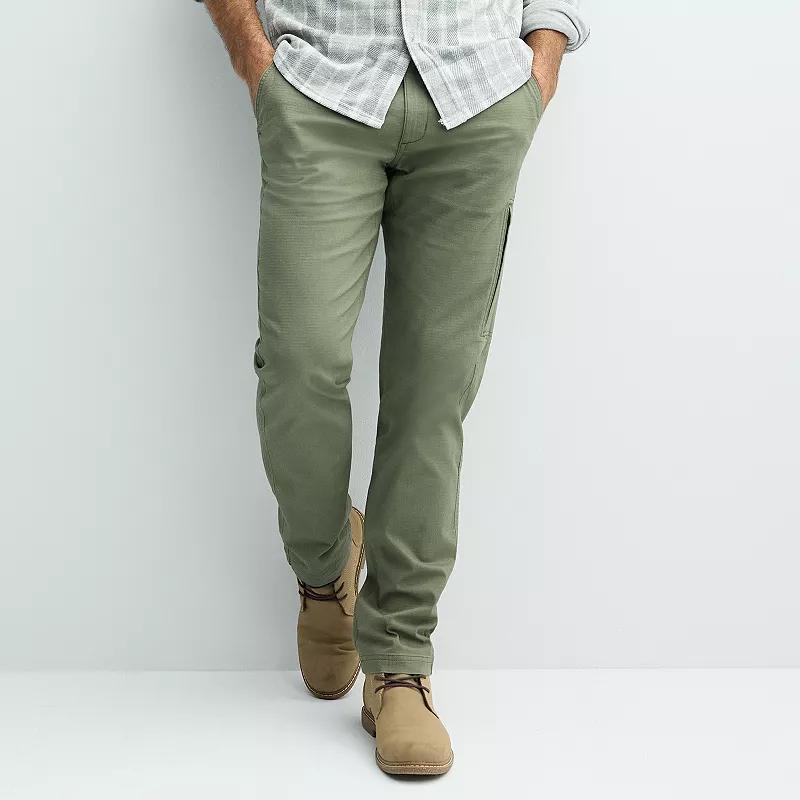 Mens Sonoma Goods For Life Side-Zip Ripstop Pants Kagan Green Product Image