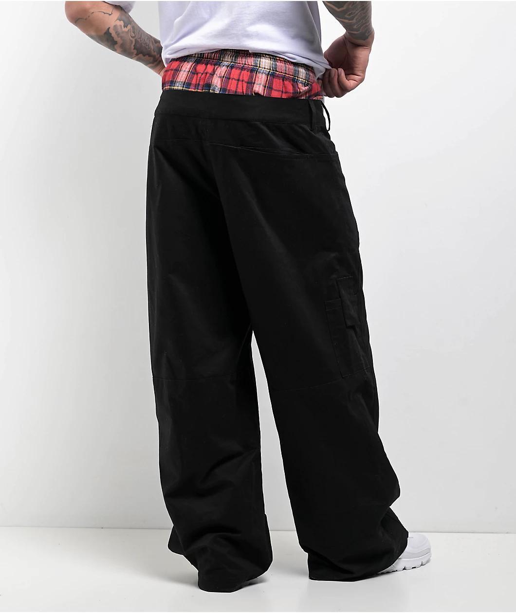 American Stitch Boxer Black Baggy Cargo Pants Product Image