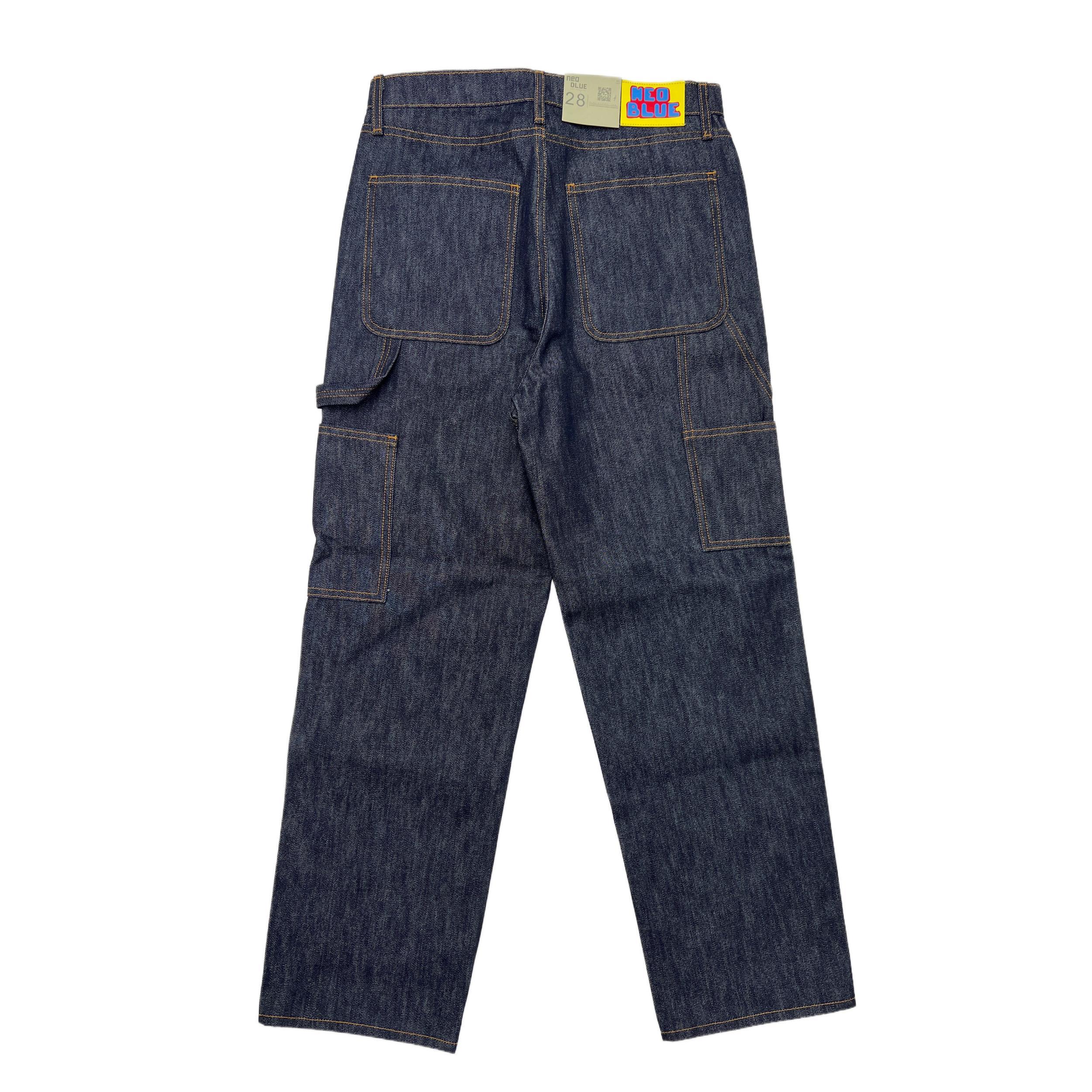 Neo Blue Carpenter Baggy Jeans Male Product Image