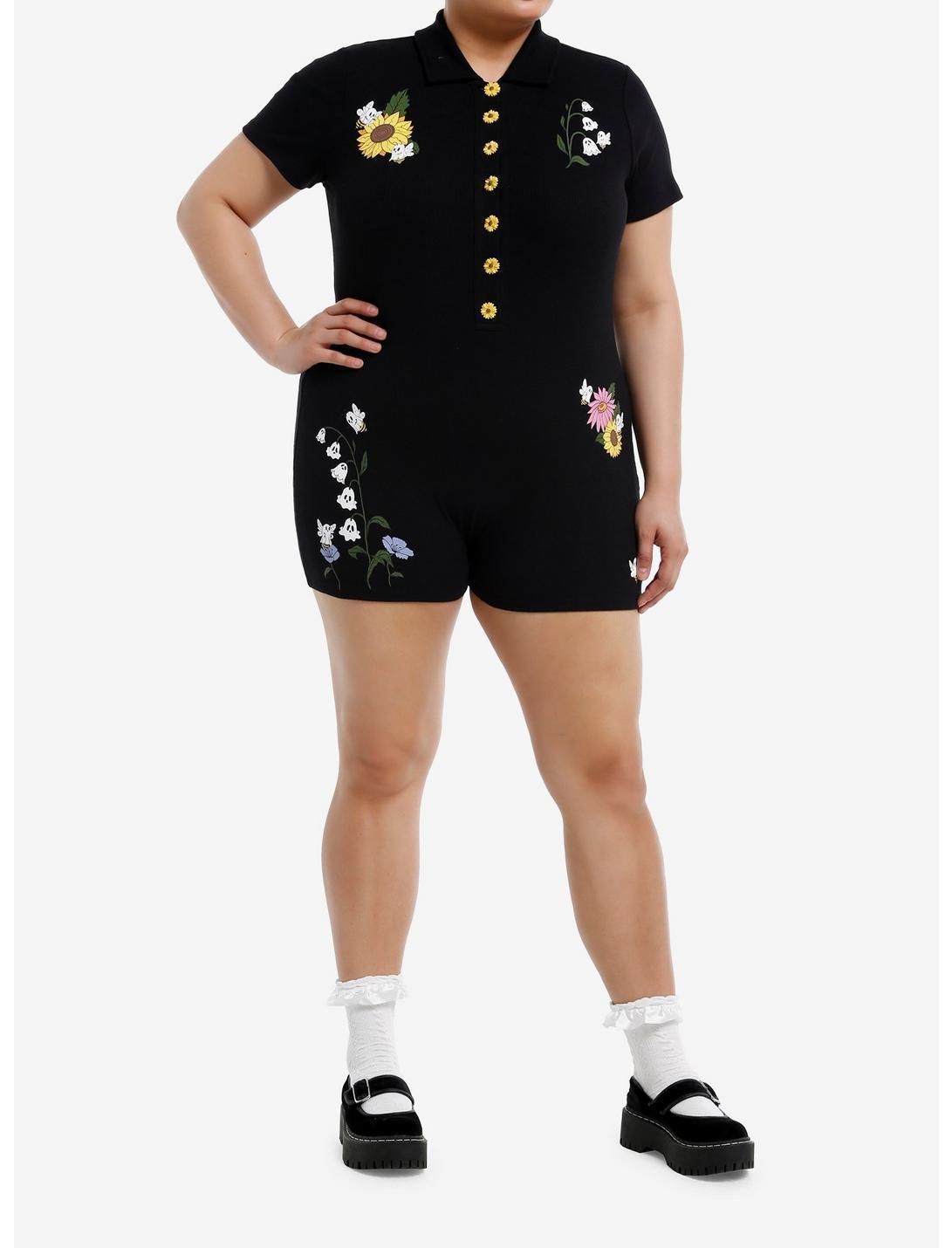 Thorn & Fable Ghost Bee Collar Romper Plus Size Product Image
