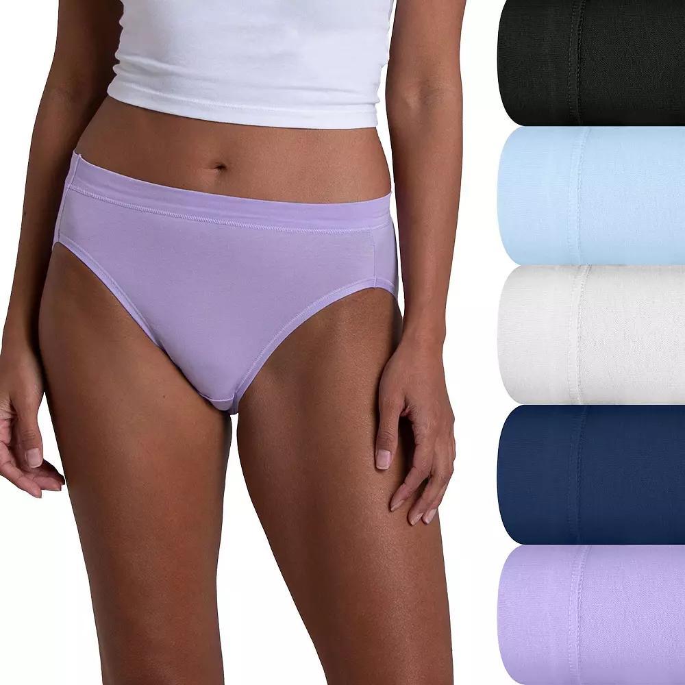 Womens Fruit of the Loom 360 Stretch Hi-Cut Panty 5-pack 5DCSSHC Product Image