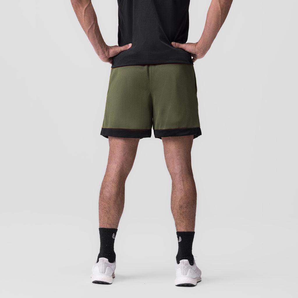 0795. SilverPlus™ Mesh Reversible Short  - Olive/Black Product Image